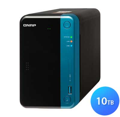 TS-253Be 10TB Qnap - Storage NAS doméstico 2 baias hot-swappable HDMI