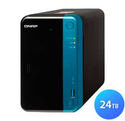 TS-253Be 24TB Qnap - Storage NAS doméstico 2 baias hot-swappable HDMI