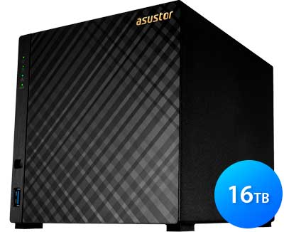 AS3104T 16TB Asustor - Storage NAS Desktop 4 baias SATA