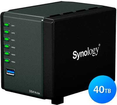 DS414slim 40TB Synology - Cloud Storage NAS SATA