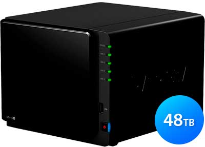 DS415+ Synology - Servidor de rede 48TB 4 hard drives  Diskstation SATA