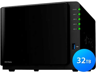 DS416play 32TB - Personal Cloud Storage Synology