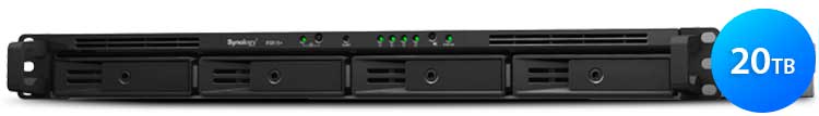 RS815+ 20TB Synology RackStation - Storage NAS 4 baias rackmount SATA