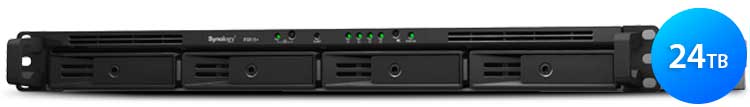 RS815+ 24TB Synology RackStation - Storage NAS 4 baias rackmount SATA