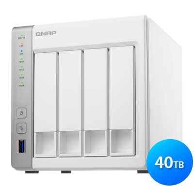 TS-431 Qnap 40TB - Storage NAS 4 HDs SATA 