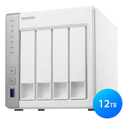 TS-431P2 12TB Qnap - Storage NAS 4 baias p/ hard disks ou SSD SATA