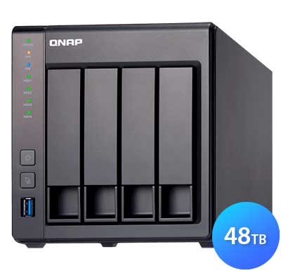Qnap TS-431X2 48TB - Storage NAS 4 baias hot-swappable
