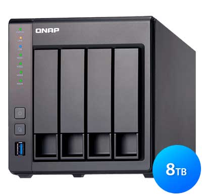 Qnap TS-431X2 8TB - Storage NAS 4 baias hot-swappable