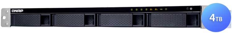 Qnap TS-431XeU 4TB - Storage NAS 4 baias Rackmount p/ HDD SATA