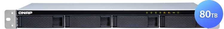 TS-431XeU Qnap 80TB - Storage NAS Rackmount 4 baias p/ HDD ou SSD SATA