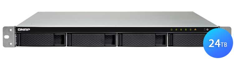 TS-431XU 24TB Qnap - Storage NAS 4 baias Rackmount 1U HDD/SSD SATA