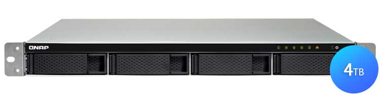 TS-431XU 4TB Qnap - Storage NAS 4 baias Rackmount 1U HDD/SSD SATA