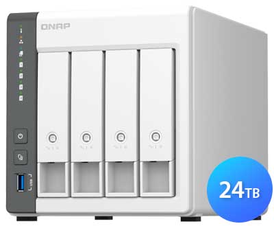 TS-433 24TB Qnap - Storage NAS 4 Baias p/ HDD SATA