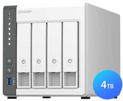 TS-433 4TB Qnap - Storage NAS 4 Baias p/ HDD SATA