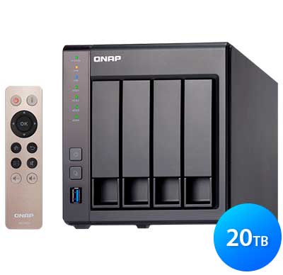 Qnap TS-451+ 20TB - Storage NAS 4 baias e Media Center DLNA