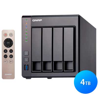 Qnap TS-451+ 4TB - Storage NAS 4 baias e Media Center DLNA