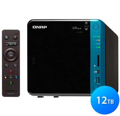 Qnap TS-453B 12TB - Storage NAS 4 baias para hard disks SATA 