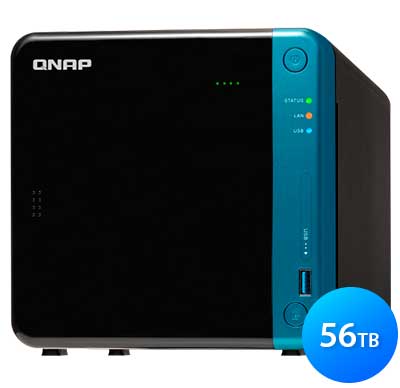 Qnap TS-453Be 56TB - NAS 4 baias servidor de mídia DLNA