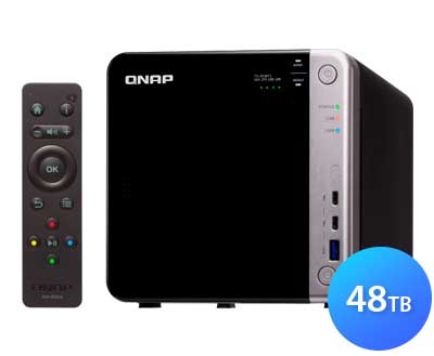 TS-453BT3 48TB Qnap - NAS Thunderbolt 3 10GbE 4 baias