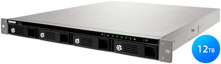 QNAP TS-453U-RP 12TB - Rackmount Storage NAS 4 discos SATA 