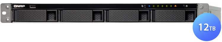 Qnap TS-463XU-RP 12TB – Storage NAS Gigabit 4 baias Rackmount SATA