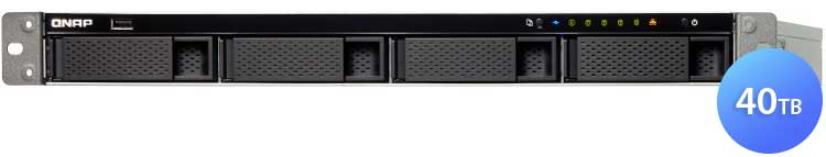 Qnap TS-463XU-RP 40TB – Storage NAS 4 baias hot-swappable rackmount