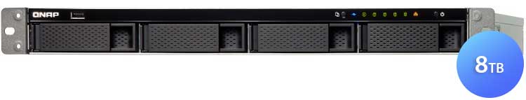 Qnap TS-463XU-RP 8TB – Storage NAS 4 baias hot-swappable rackmount SATA