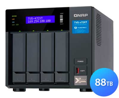 TVS-472XT 88TB Qnap - Storage NAS 4 baias p/ SATA/SSD Thunderbolt 3