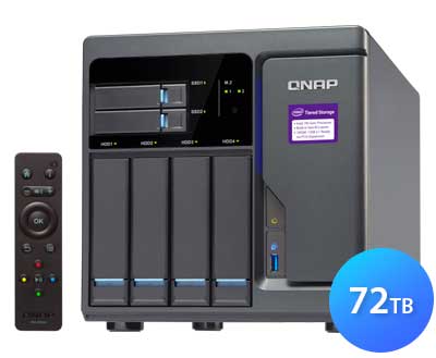 Qnap TVS-682 72TB - Storage NAS 6 baias SATA e Cache SSD