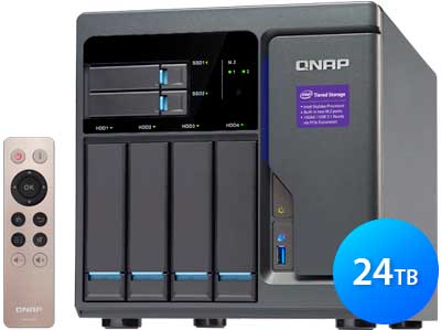 Qnap TVS-682 24TB - Storage NAS 6 baias SATA e Cache SSD
