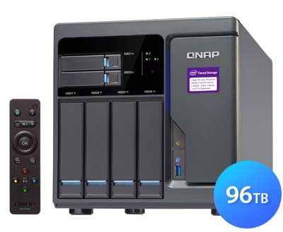 Qnap TVS-682 96TB - Storage NAS 6 baias SATA e Cache SSD