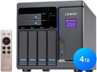 Qnap TVS-682 4TB - Storage NAS 6 baias SATA e Cache SSD