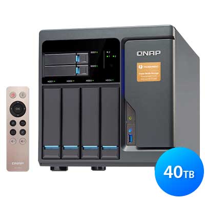 TVS-682T 40TB Qnap - Storage NAS 4 baias SATA com 2 portas 10GbE