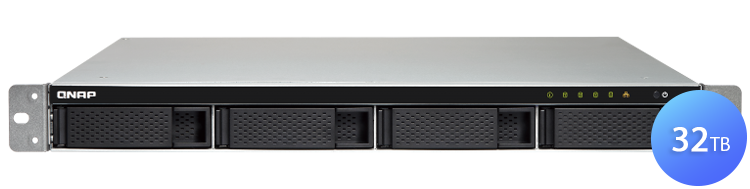 Qnap TVS-972XU-RP 32TB, Storage NAS 4 baias para discos SATA e iSER  