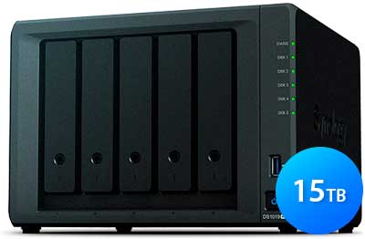 DS1019+ 15TB Synology - Storage NAS 5 baias Diskstation SATA