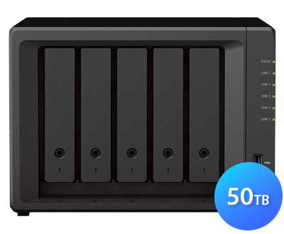 DS1522+ 50TB Synology DiskStation - Storage NAS 5 Baias p/ HDD SATA