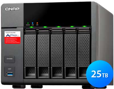 TS-531P 25TB Qnap - Storage NAS 5 baias para Hard Disks SATA