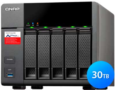 TS-531P 30TB Qnap - Storage NAS 5 baias para Hard Disks SATA