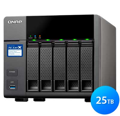TS-531X 25TB Qnap - Storage NAS 5 baias Desktop para discos SATA