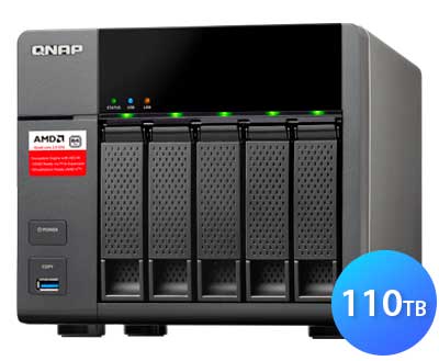 TS-563 Qnap - Storage NAS 5-bay p/ hard disks ou SSD SATA até 110TB