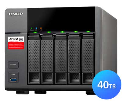 TS-563 Qnap - Storage NAS 5-bay p/ hard disks ou SSD SATA até 40TB