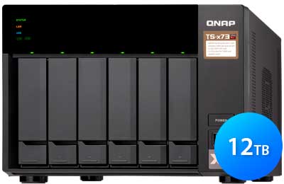 TS-673 Qnap 12TB, Storage NAS 6 baias Desktop para discos SATA