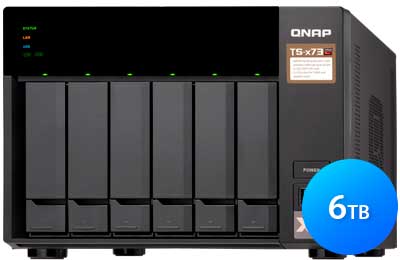 TS-673 Qnap 6TB, Storage NAS 6 baias Desktop para discos SATA