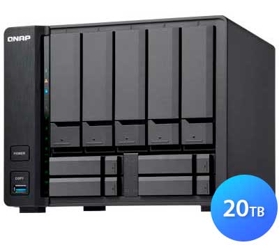 Qnap TS-963X 20TB - Storage NAS 5 baias hot-swappable e uma porta 10GbE