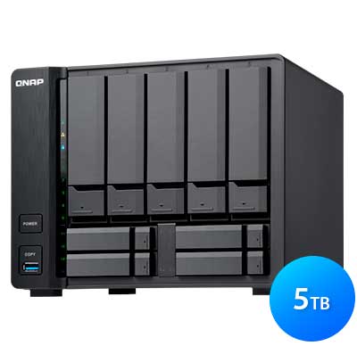 Qnap TS-963X 5TB - Storage NAS 5 baias hot-swappable e uma porta 10GbE