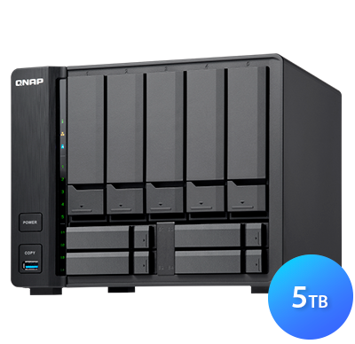Qnap TS-963X 5TB - Storage NAS 5 baias hot-swappable e uma porta 10GbE