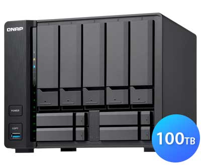 TVS-951X 100TB Qnap - Storage NAS e Servidor de Mídia 10GbE e HDMI 4K