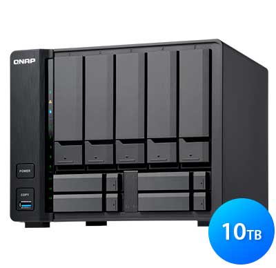 TVS-951X 10TB Qnap - Storage NAS e Servidor de Mídia 10GbE e HDMI 4K