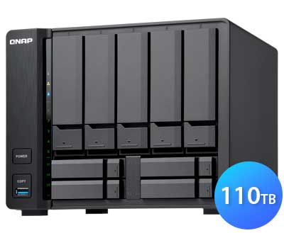 TVS-951X 110TB Qnap - Storage NAS e Servidor de Mídia 10GbE e HDMI 4K