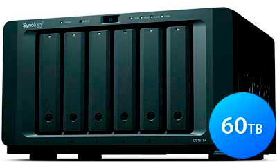 Synology 60TB DS1618+ Storage NAS 6 baias Diskstation SATA